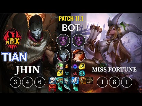 FPX Tian Jhin vs Miss Fortune Bot - KR Patch 11.1