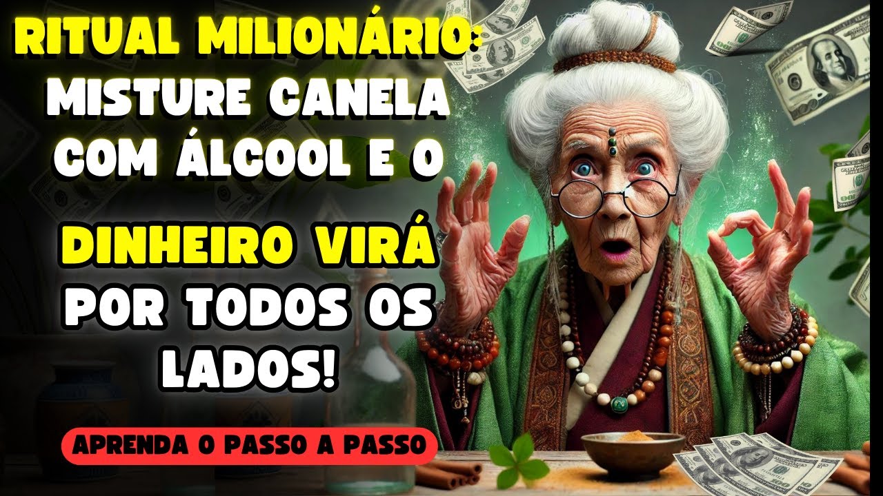 Coloque CANELA no ÁLCOOL e O DINHEIRO Chegará Até VOCÊ de Todos os Lugares💥RITUAL MILIONÁRIO🧡