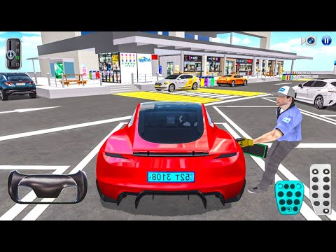 New EV Car Tesla Roadster Charging in Highway Rest Area - 3D Driving Class Android - iOS Gameplay