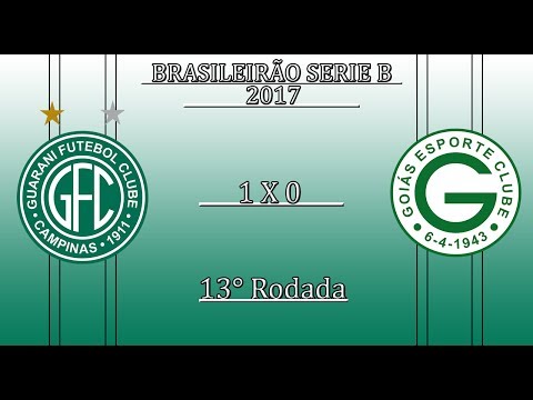 Guarani 1 x 0 Goiás - 13° Rodada - Brasileirão Série B - 2017