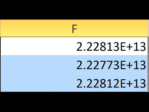 Excel remove e scientific notation from number