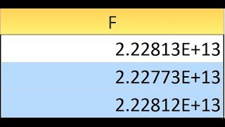Excel remove e scientific notation from number