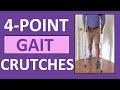4 Point Gait Crutches Walking Pattern Demonstration Nursing Skill