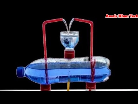 Making Desktop Fountain Without Pump At Home From Discarded Plastic Bottle - 12