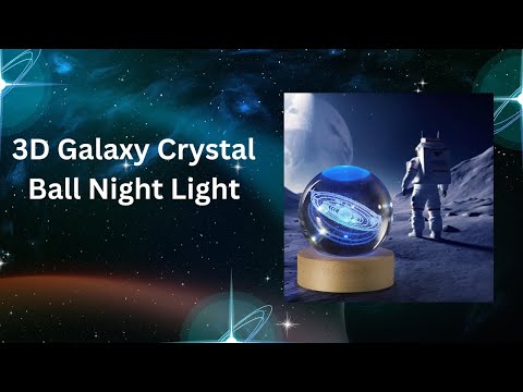 3D Galaxy Crystal Ball Night Light – 16 Color LED Mood Lamp for Teens & Kids