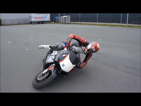 Lean angle practice - over the edge