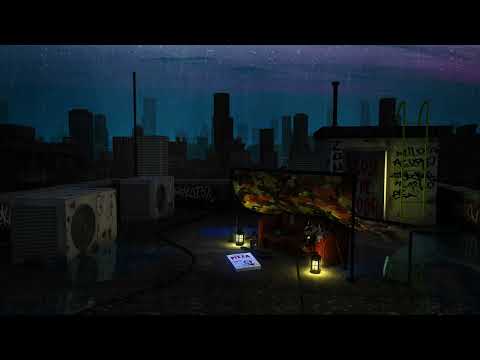 Zombie Apocalypse | Rooftop at Night | Rain Ambience & Undead Sounds