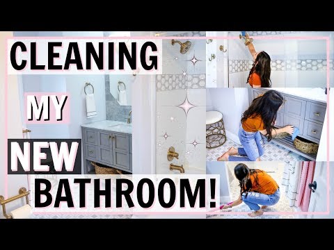 CLEANING MY NEW BATHROOM! ULTIMATE BATHROOM SPEED CLEANING MOTIVATION | Alexandra Beuter Video