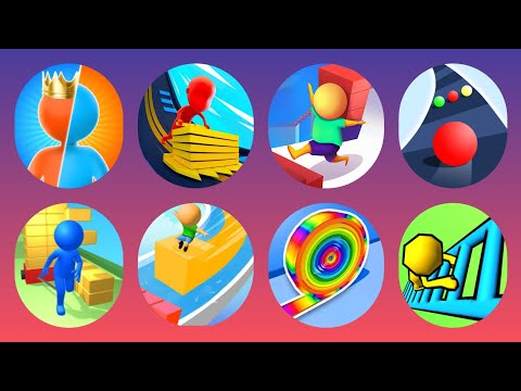 Giant Rush, Stack Colors, Cube Surfer, Color Run Stickman 3D, Color Road, Layers Roll, Stair Run,