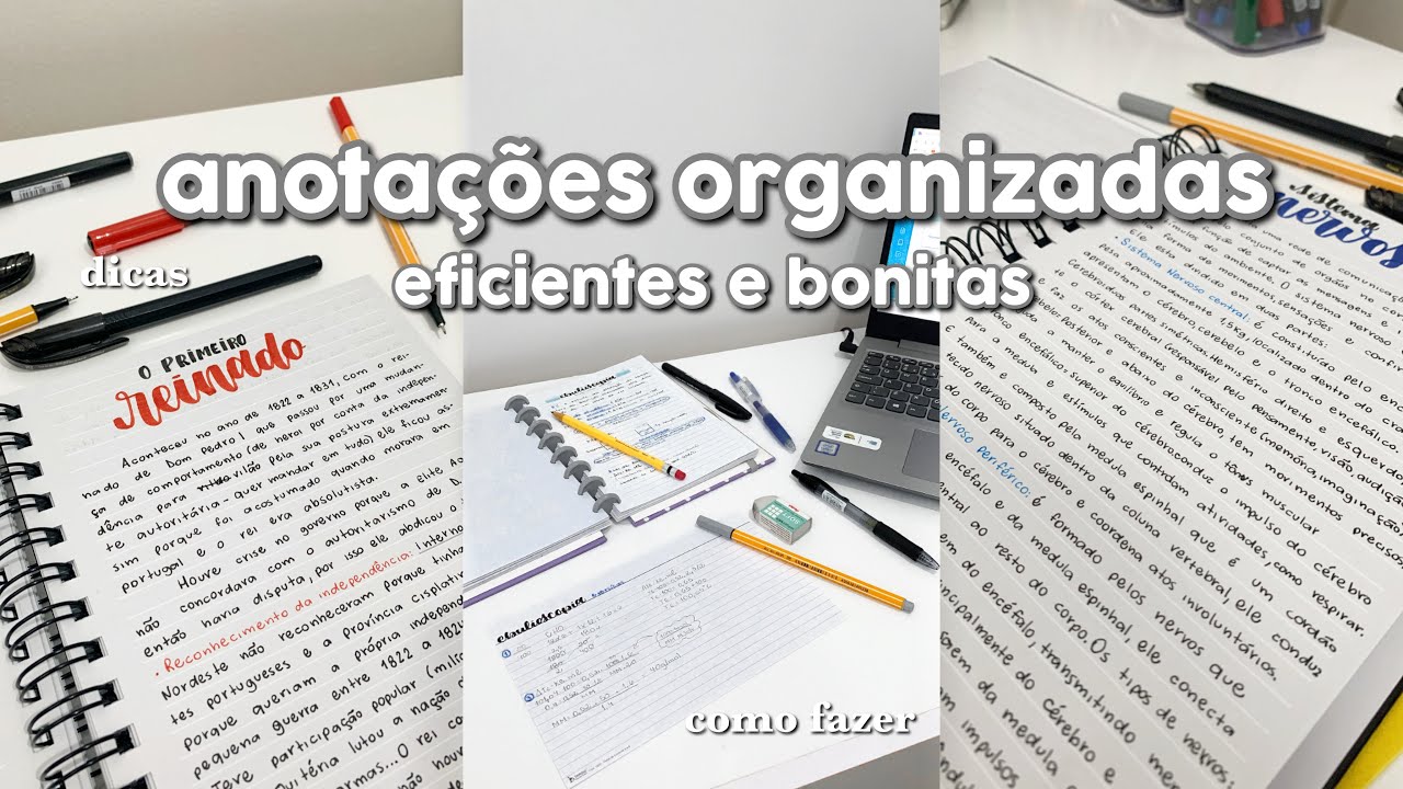 Caderno mais organizado, eficiente e bonito | Dicas, anotações e conselhos