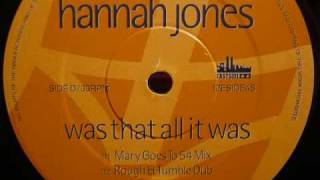 Hannah Jones - Was That All It Was - 1999