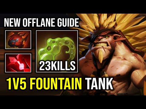 Even Fountain Can't Hurt Him 1v5 Quill Spray Just Stand & Spam Skill EZ Offlane Bristleback Dota 2