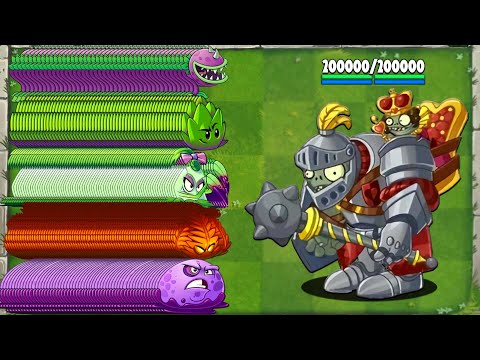 PvZ2 Challenge - 100 Plants +1 POWER-UP vs Guard Gargantuar - Who Will Win ?