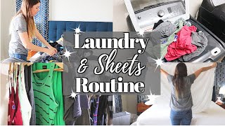 SHEETS & LAUNDRY DAY // CLEANING MOTIVATION // CLEANING MOM