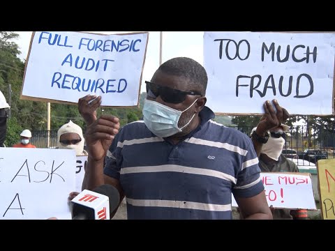 Chaguaramas Dockyard Workers Protest For Salary Increase