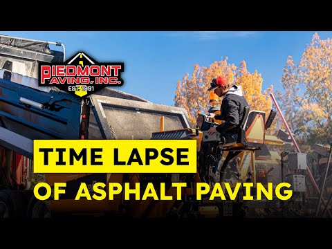 Time Lapse Video of Asphalt Paving Start To Finish