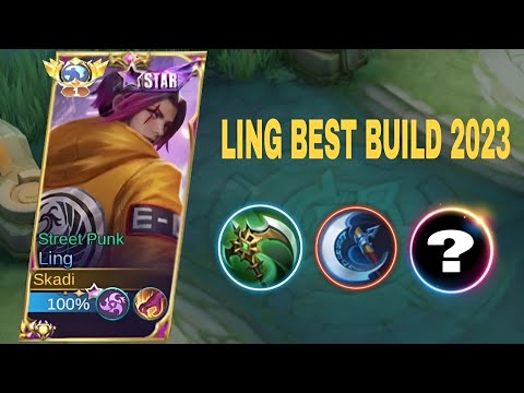 (TOP GLOBAL) LING BEST BUILD 2023 ,FASTHAND TUTORIAL AND PERFECT ROTATION !!RANK -MLBB