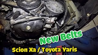 Scion xA 2005 New alternator belt and power steering belt