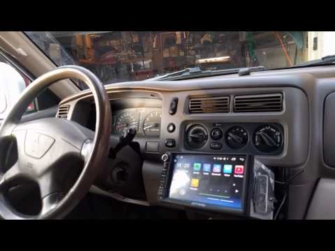 Android Double DIN audio deck (android) in 2000 Mitsubishi Montero Sport with Infinity audio.