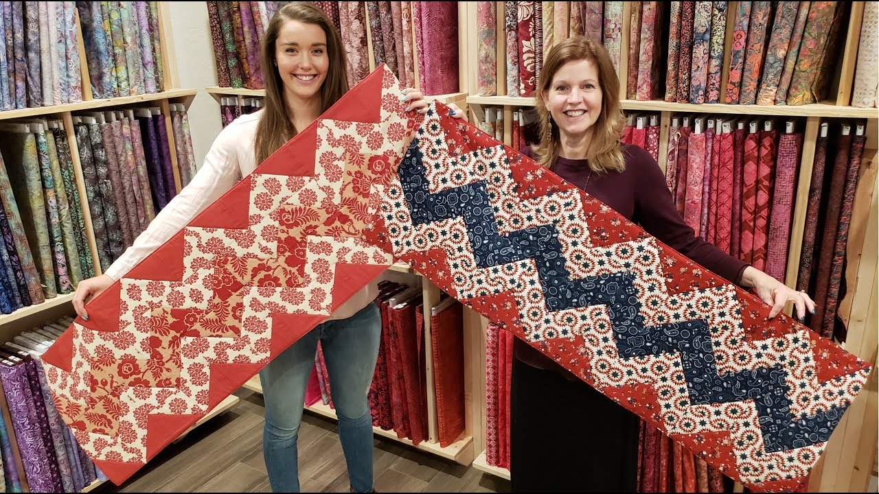 Like Mother Like Daughter... Chevron Table Runner! | Kansas Troubles Quilt Giveaway :)
