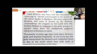Sr. KG children reading Indian Mythological story using- Jolly Phonics