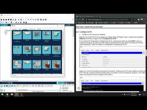 Packet Tracer: Cree una red simple con Packet Tracer/ Parte 1