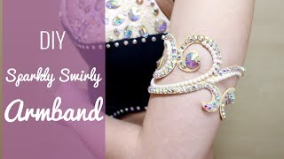 DIY Sparkly Swirly Armband - Belly Dance, Ballroom Jewelry