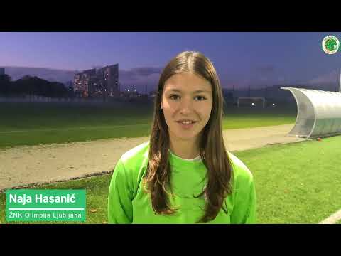 Naja Hasanić pred tekmo DU17 Krim - ŽNK Olimpija