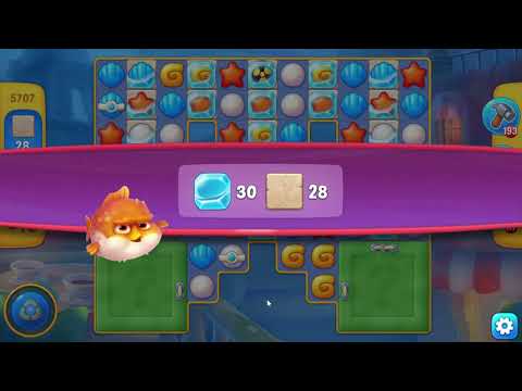 Fishdom 5707 Hard Level - 16 moves - NO BooSTERS