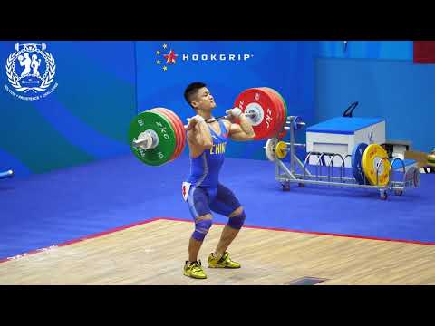Lu Xiaojun 77   196kg Clean and Squat Jerk 1