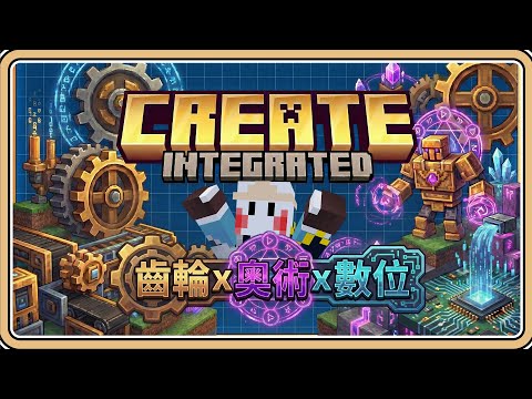 Create主題新模組包⚙️【Minecraft】結合齒輪動力x奧術魔法x數位物質✨輕度冒險的自動化工業【#鬼鬼】創建集成 Create:Integrated  (中文字幕)