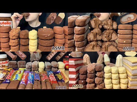 ASMR MUKBANG CHOCOLATE ICE CREAM DESSERT COLLECTION
