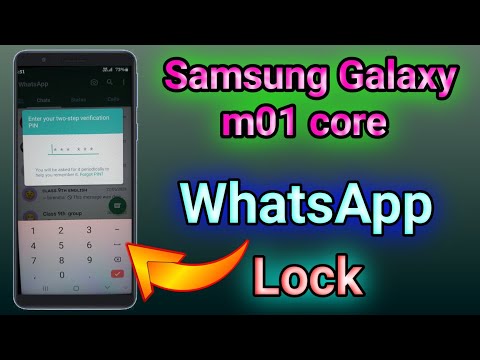 Samsung Galaxy m01 core WhatsApp Lock