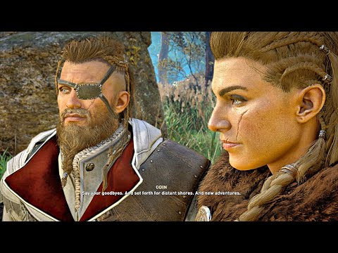 Assassin's Creed Valhalla Last Chapter ENDING - Eivor Future & Basim Meets William Miles Scene (DLC)