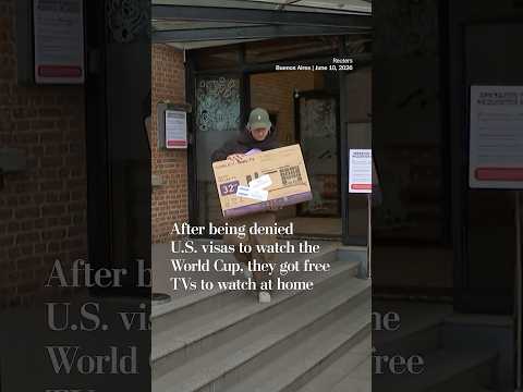 After being denied U.S. visas to watch the  World Cup, they got free TVs to watch at home