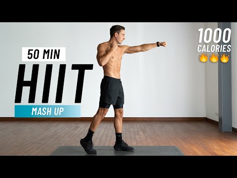 50 Min Killer HIIT Workout For Fat Loss | Burn 1000 Calories (Full Body, No Repeats)