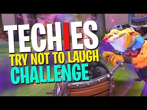 Techies Try Not to Laugh Challenge - DotA 2 Funny Moments