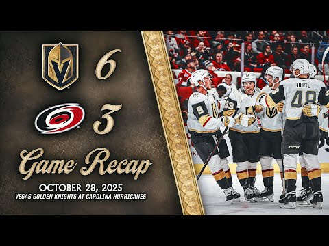 HIGHLIGHTS | Vegas Golden Knights 6, Carolina Hurricanes 3 | Oct. 28, 2025