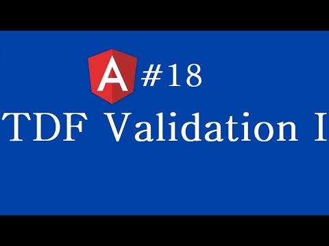 Angular 2 Tutorial 18 TDF Validation I