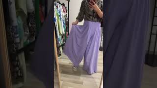 Volné kalhoty Summer s výkrojem černé