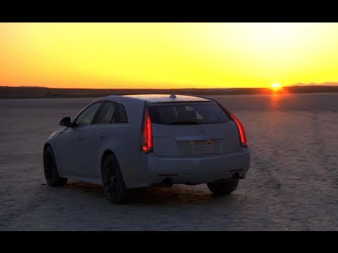 Top Speed in a Cadillac CTS-V Wagon and Corvette. On dirt.