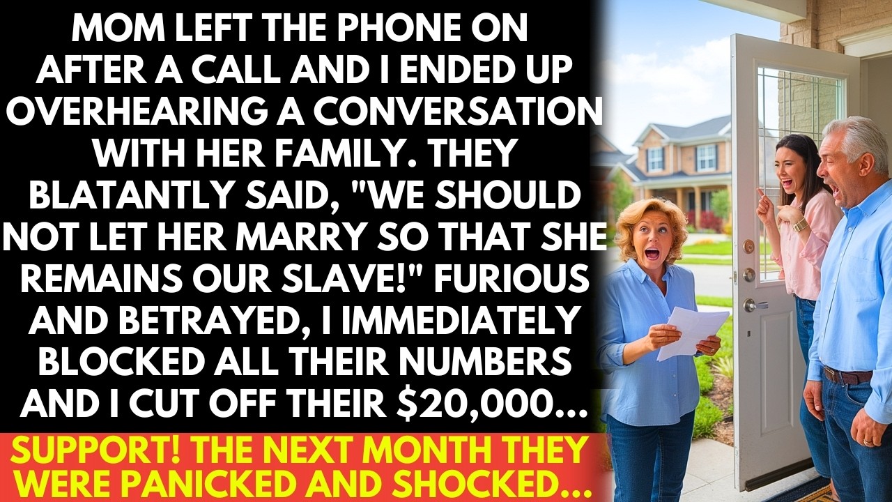 Mom didn't hang up; I heard her family say, "We should keep her unmarried to make her our slave!"
