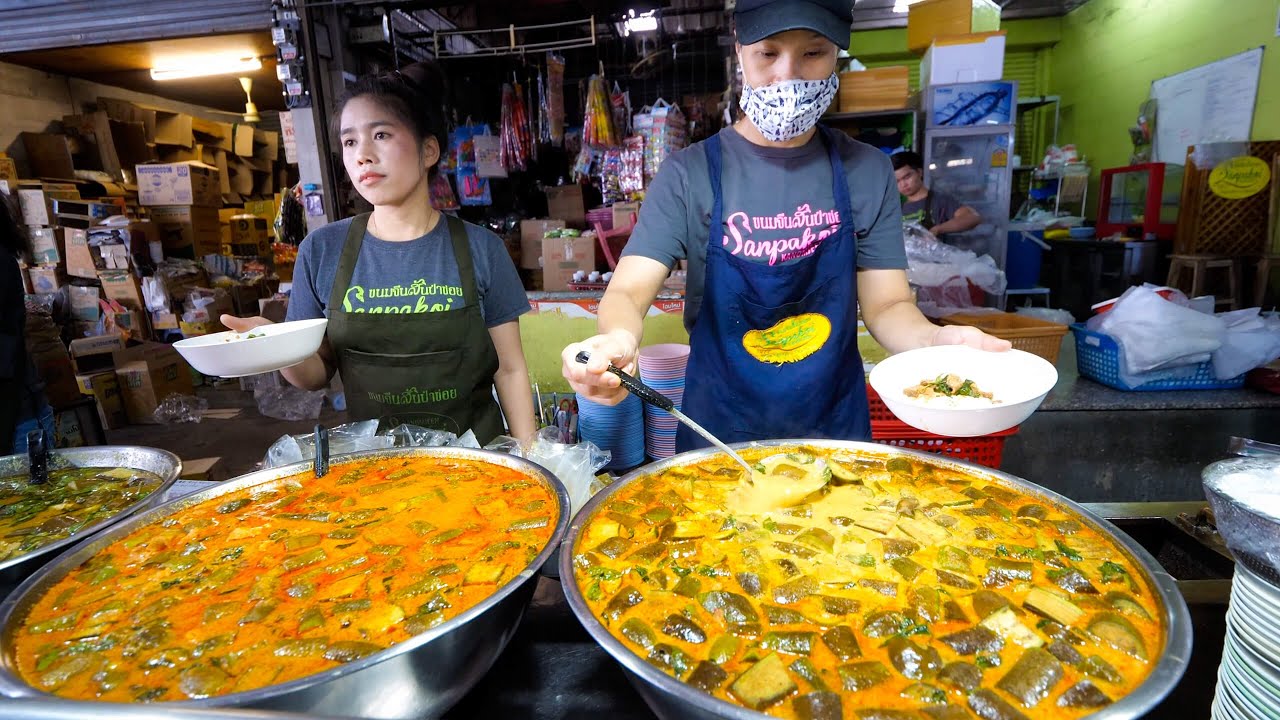 Michelin Guide Street Food Tour! 0. 64 THAI CURRY NOODLES in Chiang Mai, Thailand!