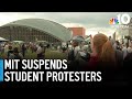 MIT suspends student protesters