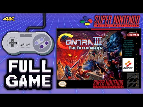 Contra III: The Alien Wars [SNES] - Full Game Walkthrough / Longplay (4K60ᶠᵖˢ UHD)