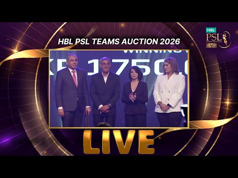 HBL PSL Teams Auction 2026 at Jinnah Convention Centre - Live