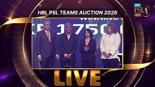 HBL PSL Teams Auction 2026 at Jinnah Convention Centre - Live