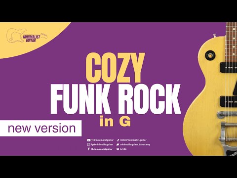 Cozy Funk Rock in G | Guitar Backing Track | 83 BPM
