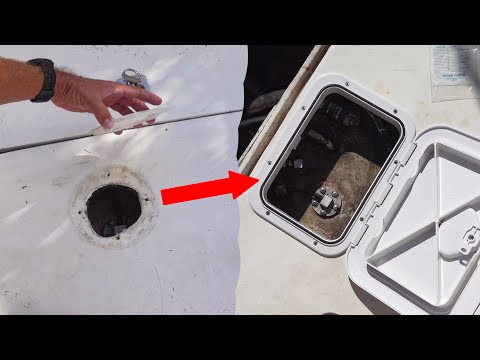 installing a floor hatch on a boat