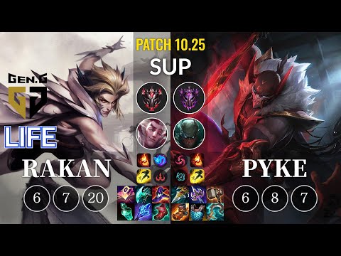 GEN Life Rakan vs Pyke Sup - KR Patch 10.25